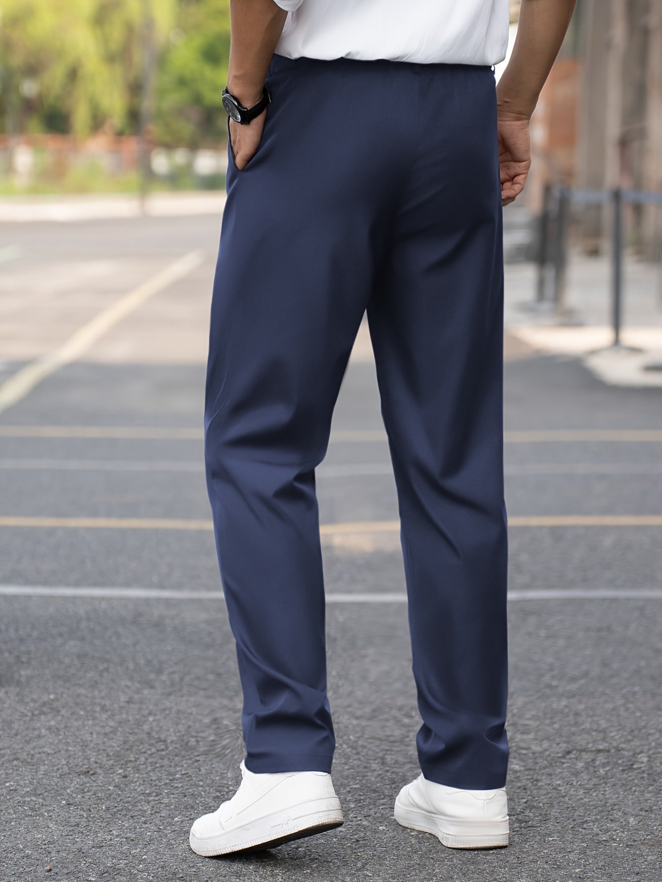 Calça social masculina slim fit