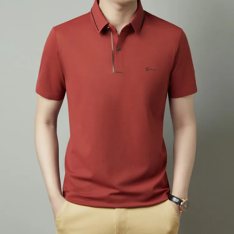 Camisa polo masculina sem costura