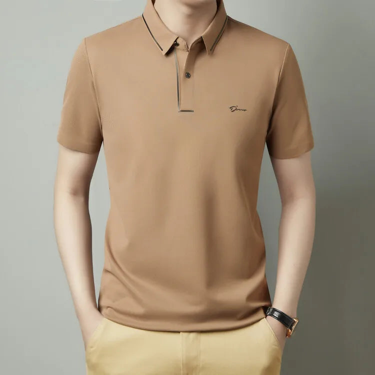 Camisa polo masculina sem costura