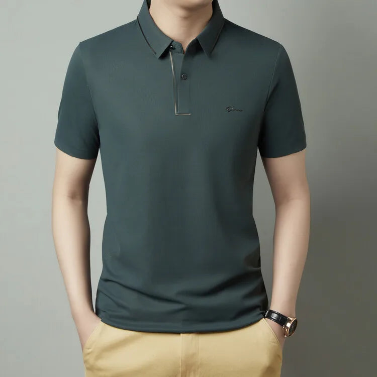 Camisa polo masculina sem costura