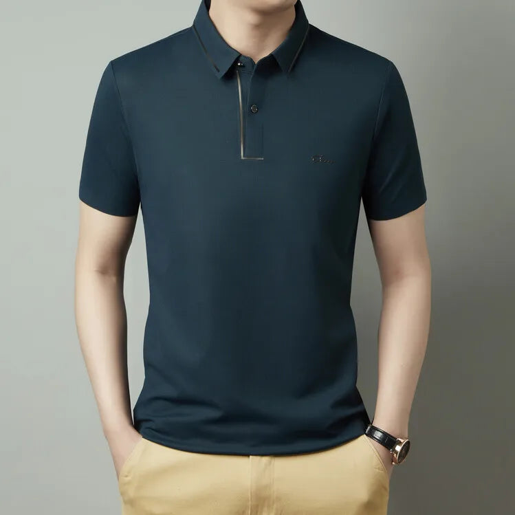 Camisa polo masculina sem costura