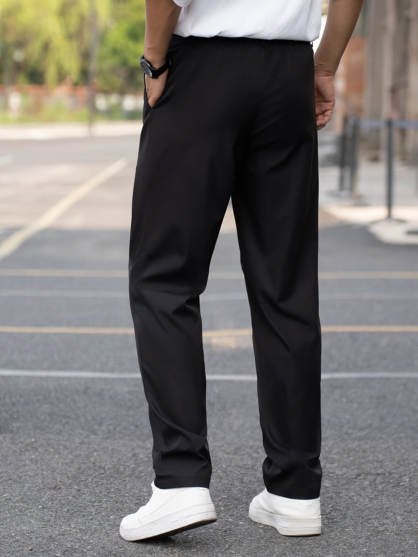 Calça social masculina slim fit