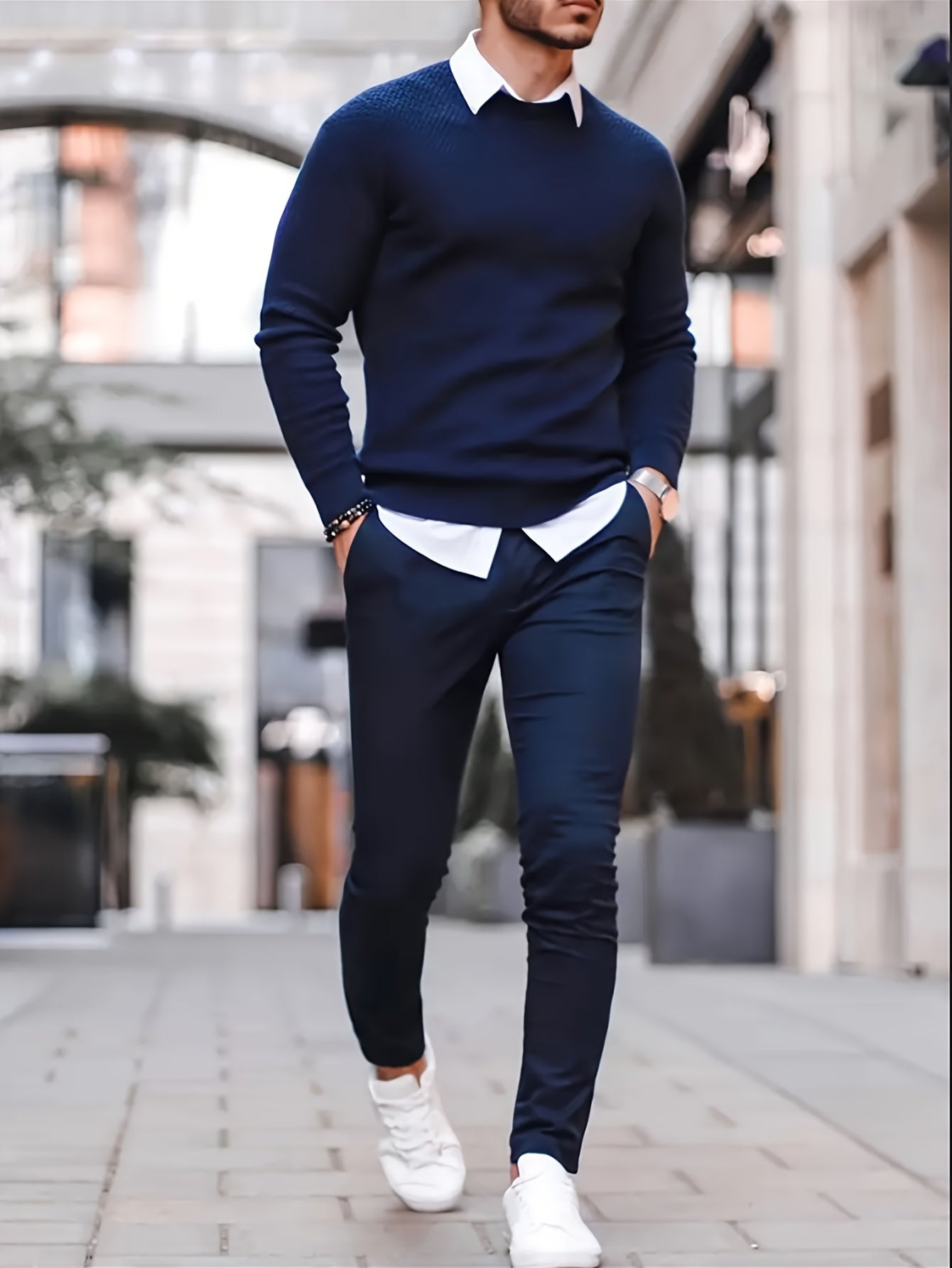 Suéter masculino de malha