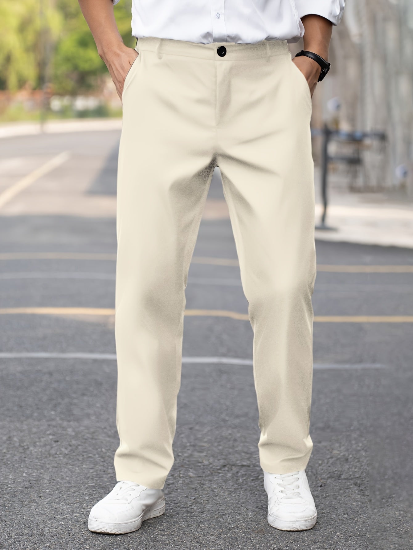 Calça social masculina slim fit