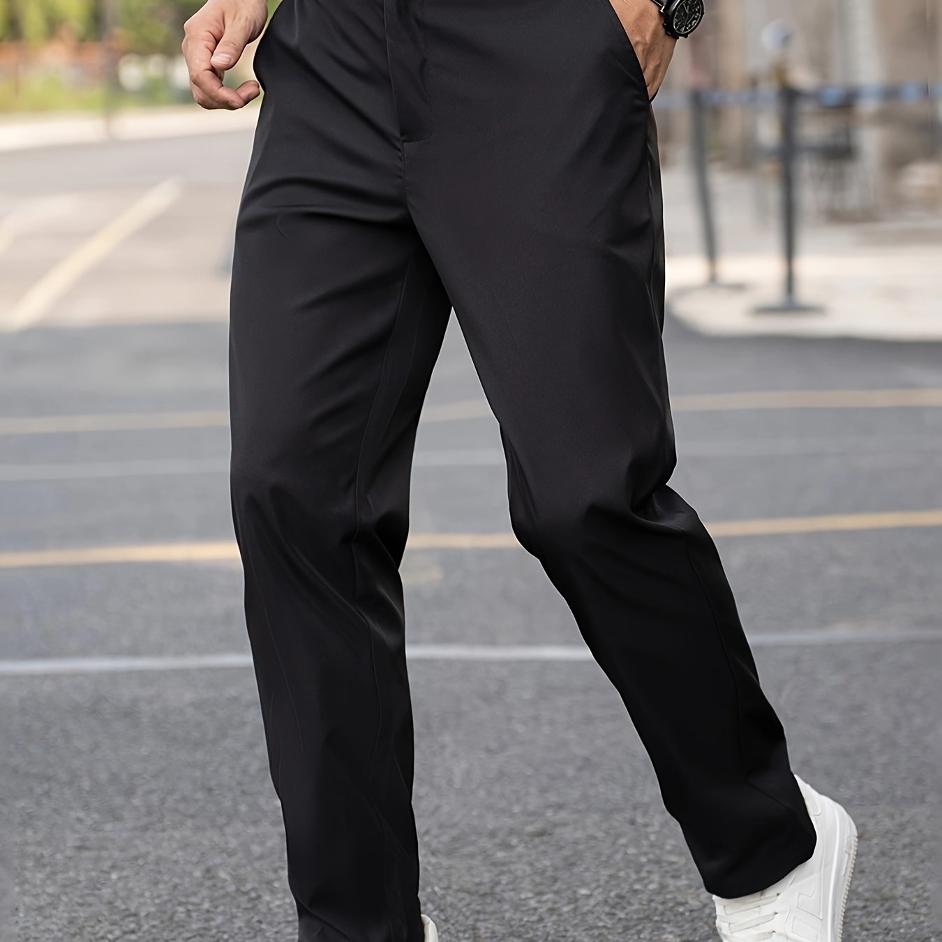Calça social masculina slim fit