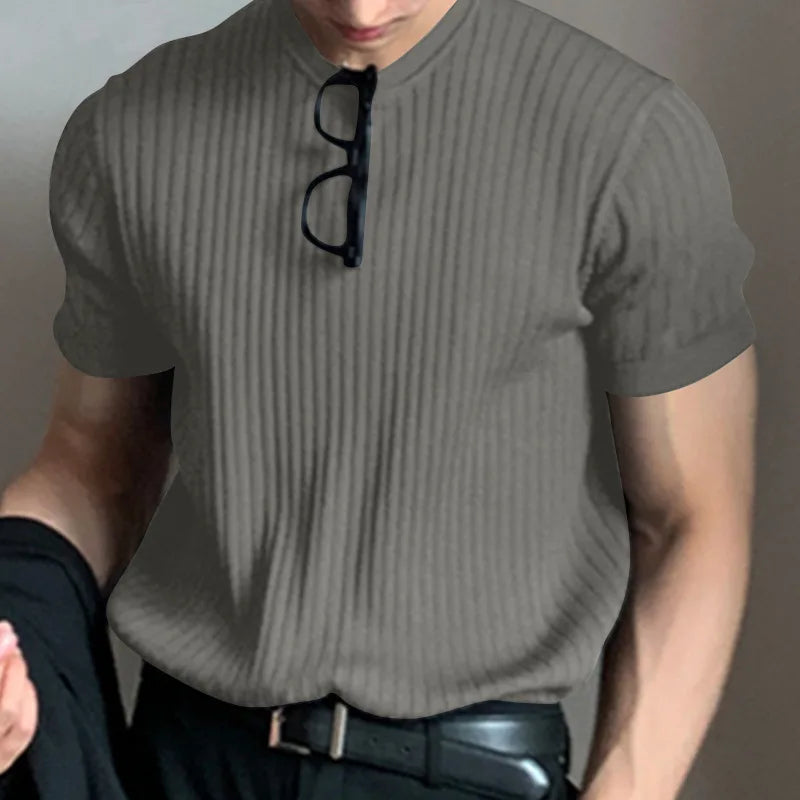 Camiseta de lã caxemira com manga curta