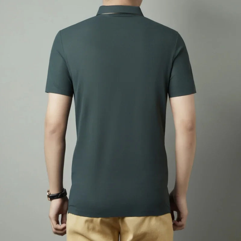 Camisa polo masculina sem costura