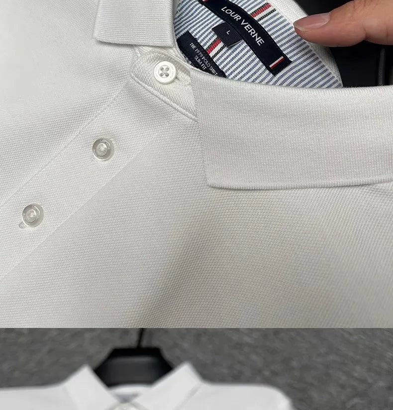 Camiseta polo com bordado de urso