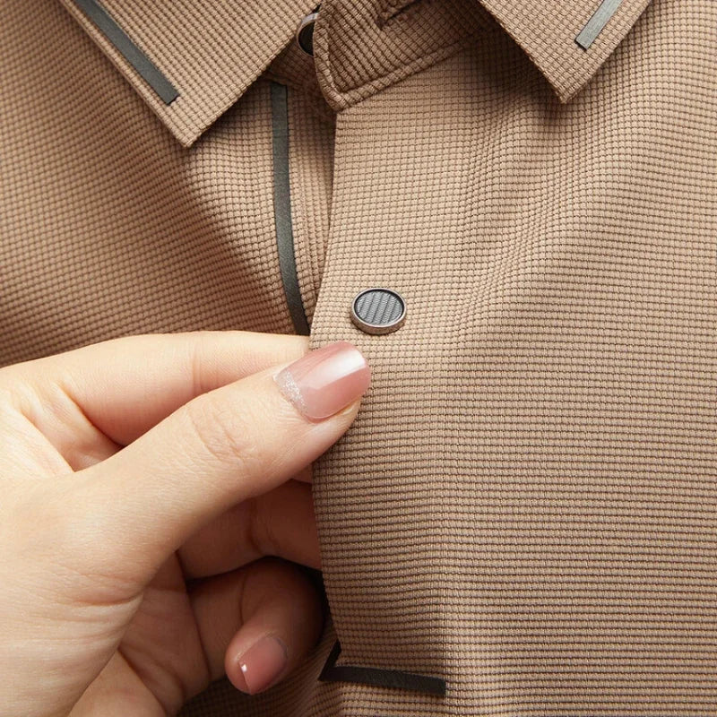 Camisa polo masculina sem costura