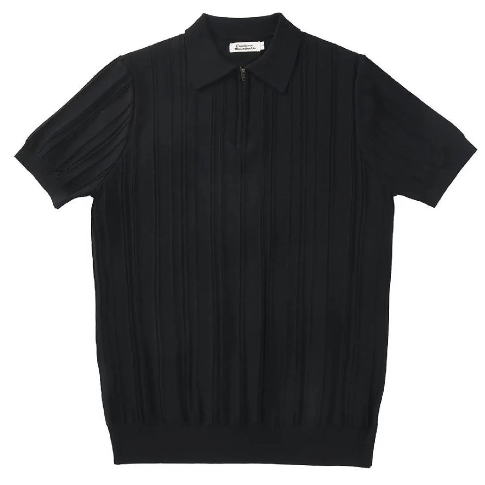 Camisa de malha retrô com zip