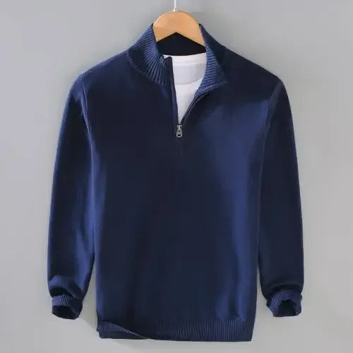 Camisa gola alta com ziper