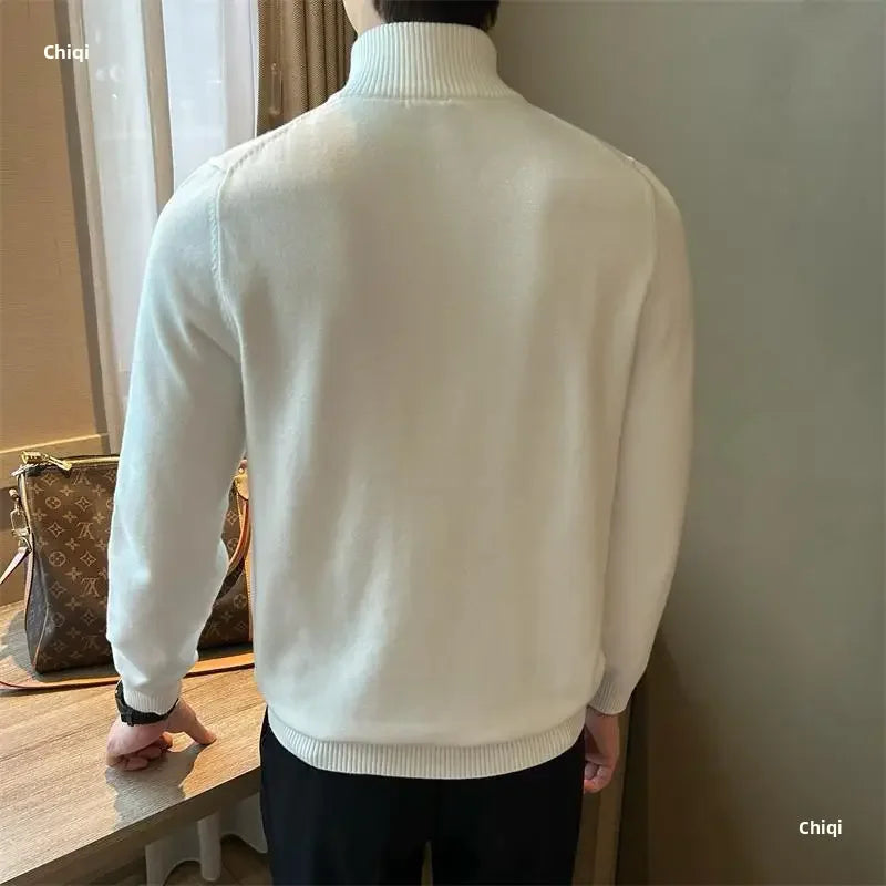 Camisa gola alta com ziper