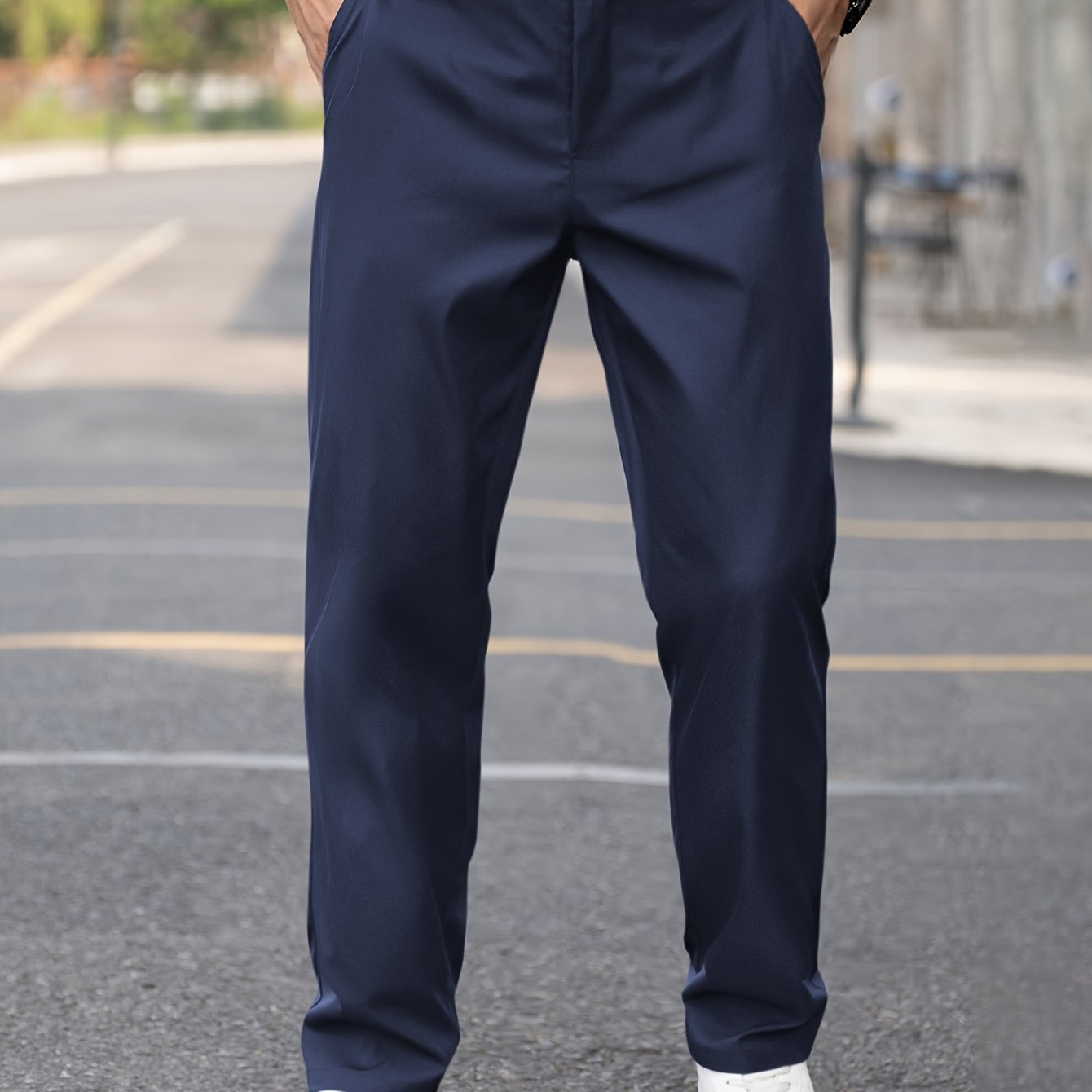 Calça social masculina slim fit
