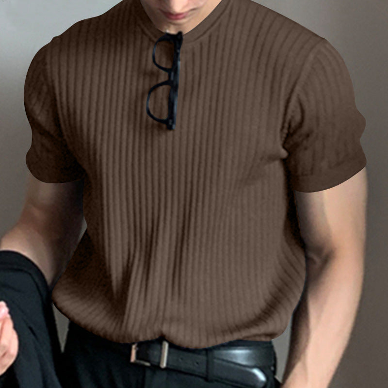 Camiseta de lã caxemira com manga curta